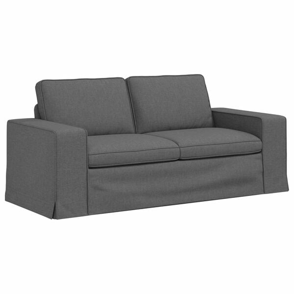 vidaXL Sofa 140cm Dunkelgrau Metall