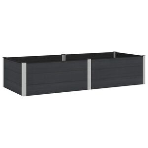 vidaXL Hochbeet Schwarz 250 x 100 x 54 cm