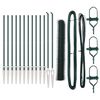 vidaXL Sechseckzaun mit Pfosten 25 x 1,4 m PVC-beschichteter Stahl