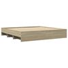 vidaXL Bettgestell ohne Matratze Sonoma-Eiche 180x200 cm Holzwerkstoff
