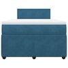 vidaXL Boxspringbett mit Matratze Blau 120x200 cm Samt