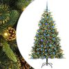 vidaXL K&uuml;nstlicher klappbarer Weihnachtsbaum mit Tannenzapfen 180 cm