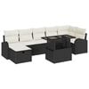 vidaXL Gartensofa-set 8 stk. Schwarz Poly-Rattan