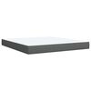 vidaXL Boxspringbett mit Matratze Dunkelgrau 180x200 cm Stoff