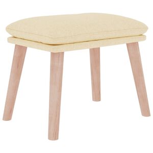 vidaXL Fu&szlig;hocker Creme 45x29,5x35 cm Stoff