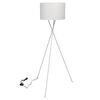 vidaXL Stehlampe mit St&auml;nder Wei&szlig; 139 cm