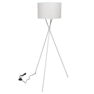 vidaXL Stehlampe mit St&auml;nder Wei&szlig; 139 cm