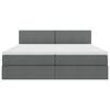 vidaXL Aufbewahrungsbett Dunkelgrau 180 x 200 cm Kunstleder