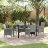 vidaXL Garten Essgruppe mit Kissen 5 pcs Grau Poly-Rattan