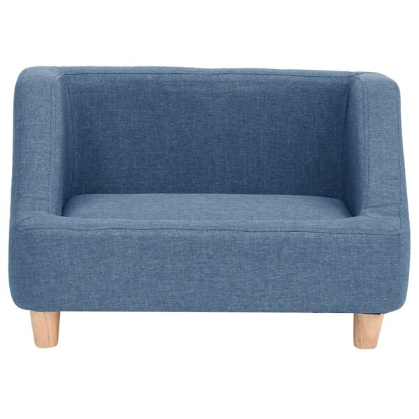 vidaXL Hundesofa Blau 60x37x39 cm Leinen