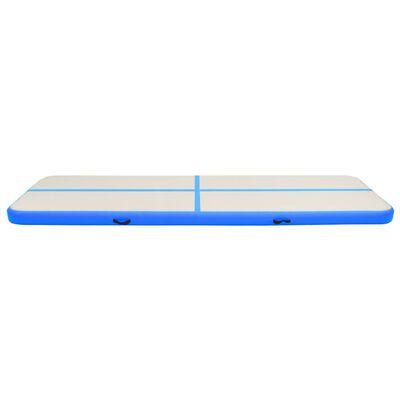 vidaXL Aufblasbare Gymnastikmatte mit Pumpe 800x100x20 cm PVC Blau
