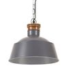 vidaXL H&auml;ngelampe Industriestil 32 cm Grau E27