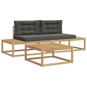vidaXL Outdoor-Sofagarnitur mit Kissen Wei&szlig; 79 x 79 x 37 cm Polyester