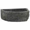 vidaXL Wandmontiertes Waschbecken Grau 45 x 35 x 15 cm Flussstein