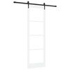 vidaXL Schiebet&uuml;r Wei&szlig; 78 x 232 cm Massivholz Kiefer und Glas