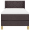 vidaXL Boxspringbett mit Matratze Dunkelbraun 200 x 80 cm Stoff