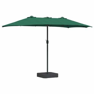 vidaXL Garten-Sonnenschirm 385 x 209 x 244 cm Polyester und Stahl Gr&uuml;n