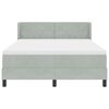 vidaXL Boxspringbett mit Matratze Hellgrau 200 x 140 cm Polyester