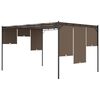 vidaXL Gartenpavillon mit Seitenvorhang 4x3x2,25 m Taupe
