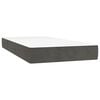 vidaXL Boxspringbett mit Matratze Dunkelgrau 120x190 cm Samt