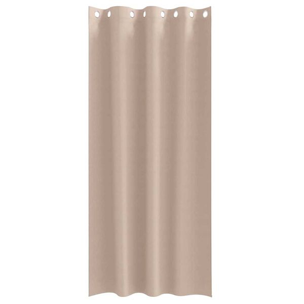 vidaXL Verdunkelungs-Vorh&auml;nge mit Ringen 2 pcs Taupe 260 x 140 cm