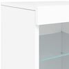 vidaXL Sideboard mit LED-Leuchten Weiß 164x37x67 cm