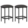 vidaXL Barhocker 2 pcs Dunkelgrau 40 x 32 x 64 cm Holzwerkstoff