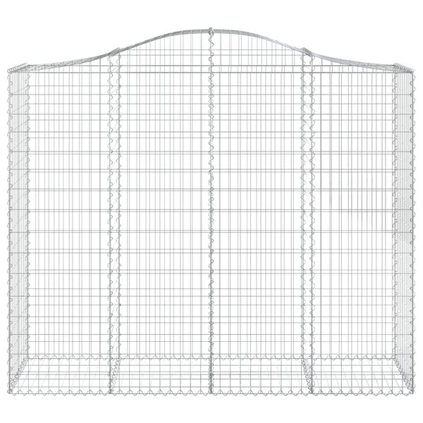 vidaXL Gabionen mit Hochbogen 14Stk. 200x50x160/180cm Verzinktes Eisen
