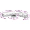 vidaXL Outdoor-Sofagarnitur mit Kissen 9 pcs Natur und Creme