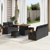 vidaXL Gartensofa-set mit Kissen 8 pcs Schwarz