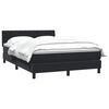 vidaXL Boxspringbett mit Matratze Schwarz 140x210 cm Samt