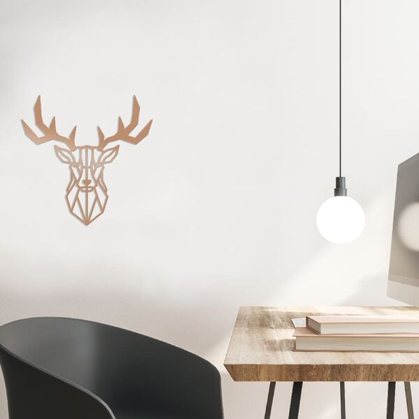 Homemania Wanddekoration Reh 51x51 cm Stahl Kupfer