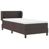 vidaXL Boxspringbett mit Matratze Dunkelbraun 100 x 200 cm Stoff