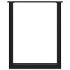 vidaXL Esstischbeine U-Form 2 Stk. Schwarz 60x(72-73) cm Stahl