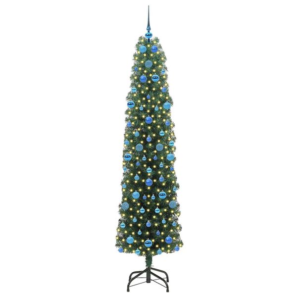vidaXL K&uuml;nstlicher Weihnachtsbaum mit 300 LEDs mit St&auml;nder Gr&uuml;n 210 cm