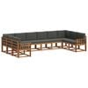 vidaXL Outdoor-Sofagarnitur 10 stk. Natur und Anthrazit