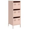 vidaXL Highboard Rosa 39x35x103,5 cm Stahl