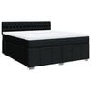vidaXL Boxspringbett mit Matratze Schwarz 180x200 cm Stoff