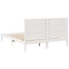 vidaXL Massivholzbett Extra Lang ohne Matratze Weiß 140x220 cm