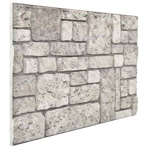 vidaXL Wandpaneele 10 pcs Grau 100 x 50 cm EPS-Schaum