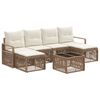 vidaXL Gartensofa-set 7 pcs Beige Poly-Rattan
