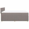 vidaXL Boxspringbett mit Matratze Taupe 140x190 cm Stoff
