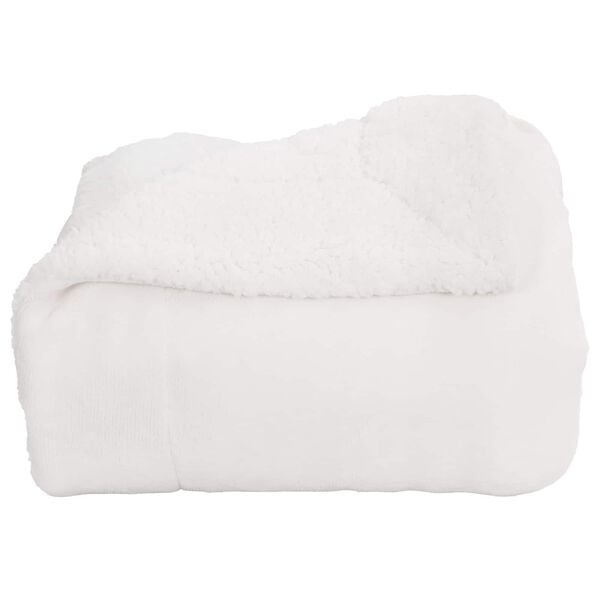 vidaXL &Uuml;berwurfdecke Wei&szlig; 150 x 200 cm Fleece