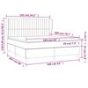 vidaXL Boxspringbett mit Matratze Hellgrau 160x200 cm Stoff