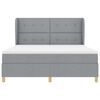 vidaXL Boxspringbett mit Matratze Hellgrau 200 x 180 cm Stoff