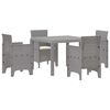 vidaXL Garten Essgruppe 5 pcs Hellgrau Polypropylen
