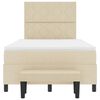 vidaXL Boxspringbett mit Matratze Creme 120 x 200 cm Stoff