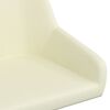 vidaXL Barhocker 2 Stk. Creme Stoff
