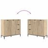 vidaXL Sideboard Sonoma-Eiche 89,5 x 33 x 82 cm Holzwerkstoff