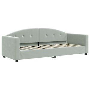 vidaXL Tagesbett Hellgrau 80x200 cm Samt